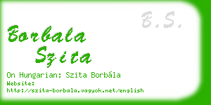 borbala szita business card